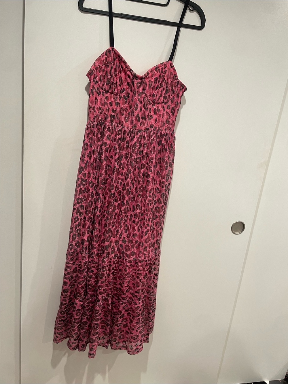 Pink Leopard Print Midi Dress by Betsey Johnson - Picture 4 of 7